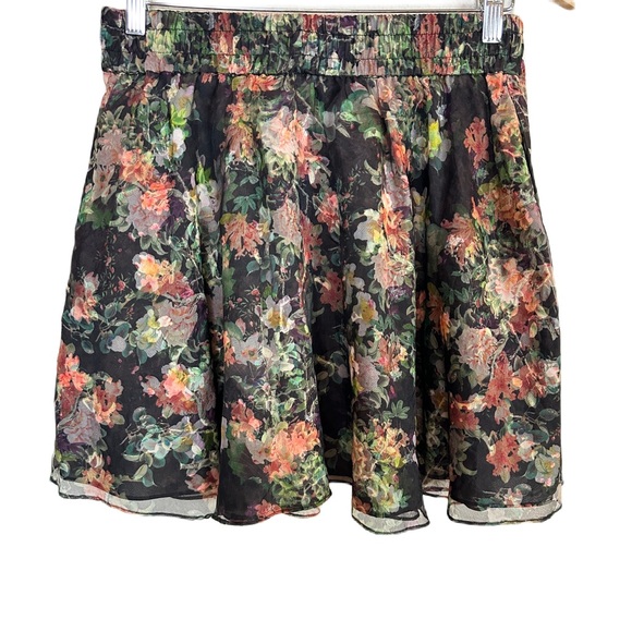 Alice + Olivia Dionne Floral Silk Black Mini Skirt Women’s Sz‎ 8 NWOT - Picture 3 of 7